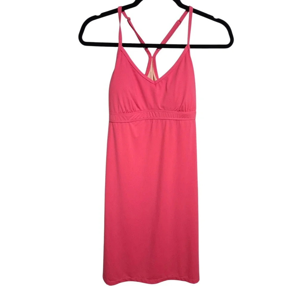 Athleta Shorebreak Swim Halter Dress Women sz Small Built In Bra Summer Resort